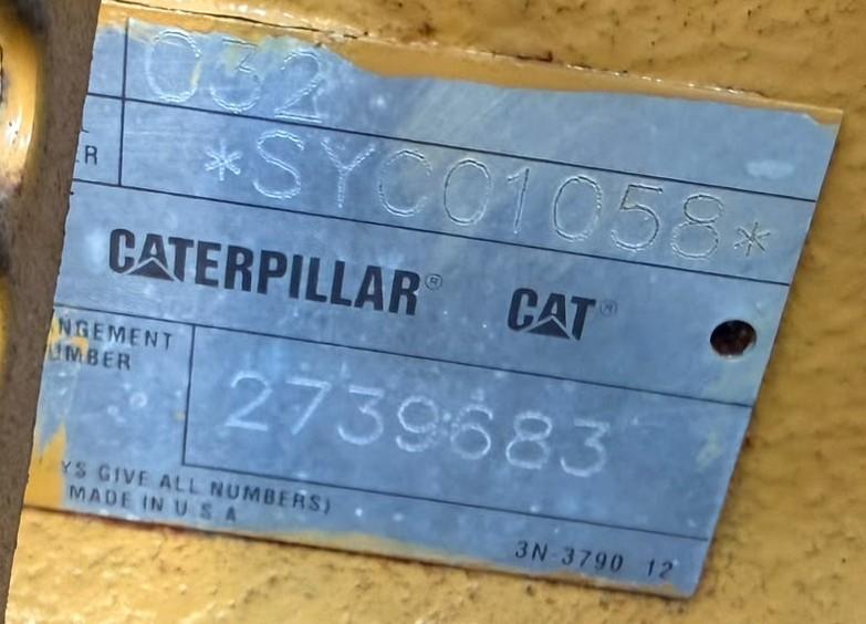 Engine identification plate - 2007 Caterpillar C32 used generator