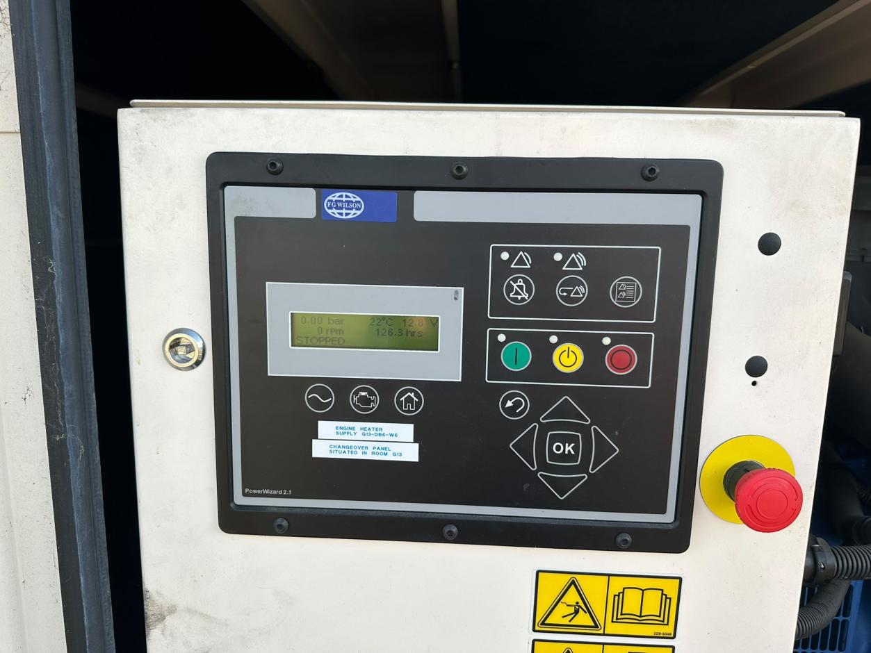 Mounted generator control panel - 2012 used 100 kVA prime / 110 kVA standby generator