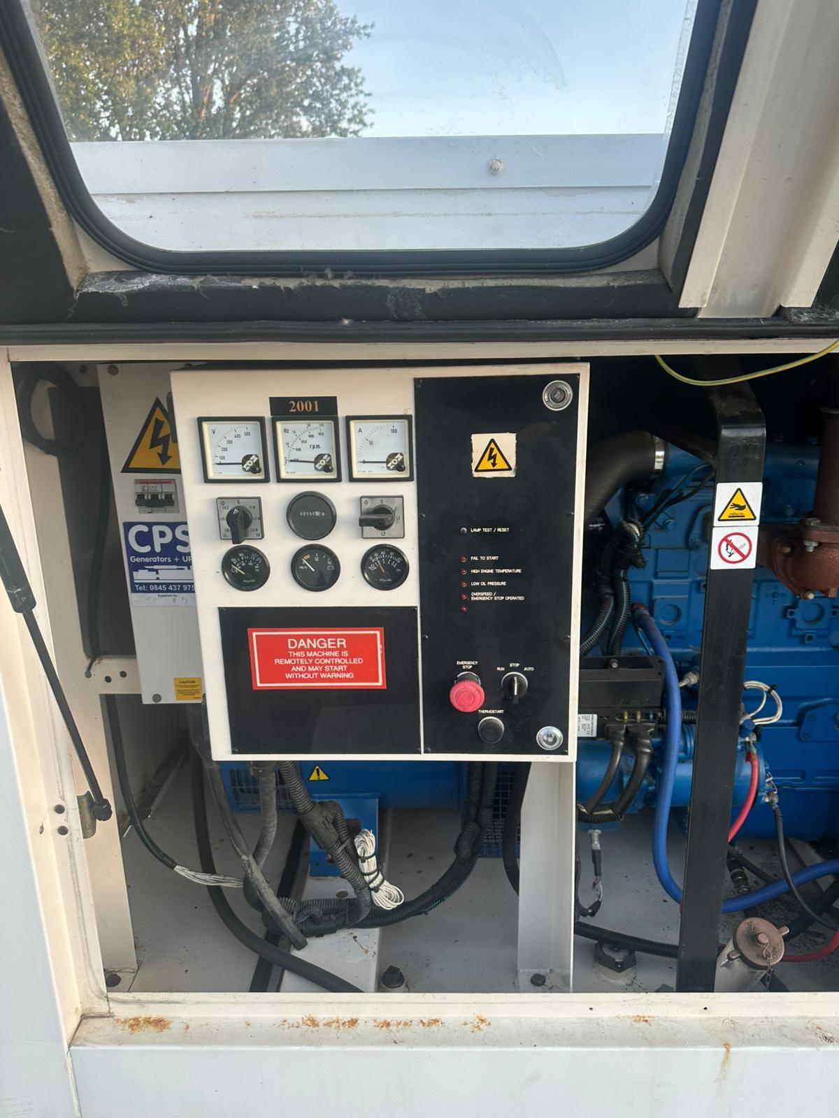 Mounted generator control panel - used FG Wilson P40P1 40 kVA diesel generator